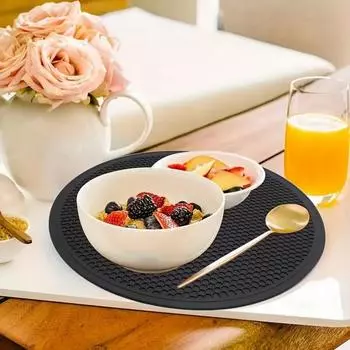 4 шт. силиконовые подставки под горячее, нескользящие подставки под горячее для кухонных прихваток 20cm 4pcs