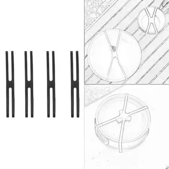 4 шт. силиконовые резиновые ленты для упаковки мисок, легкая упаковка тарелок в форме H чёрный