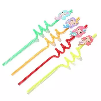 4 шт. Силиконовые трубочки для праздничной вечеринки, молока, сока, кофе, чая, декора, трубочки для дома, бара, кухни, столовой посуды, сервировочные принадлежности