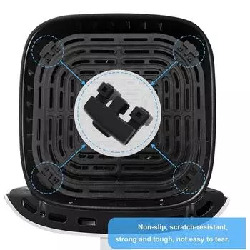 4 шт. силиконовый чехол для фритюрницы, прочный, высококачественный, практичный