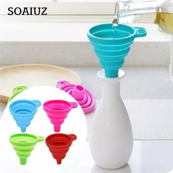 4 шт. силиконовый гель практичный складной воронка-воронка кухонный инструмент гаджет One Size