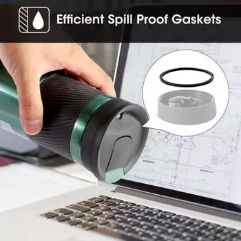 4 шт. силиконовый уплотнитель для бутылки с водой, пылезащитное уплотнительное кольцо для стакана с водой, уплотнительная прокладка для крышки дорожного стакана объемом 16/20 унций чёрный