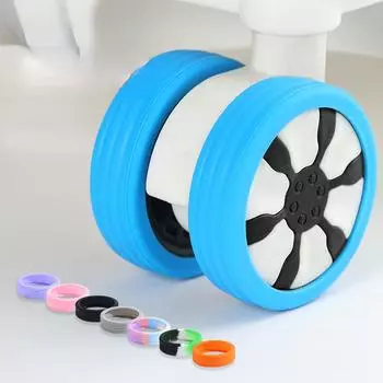 4 шт. силиконовый защитный чехол на колесо для багажа, обувь на колесиках, чехол на колесах для стула, чехол на колесиках, дорожный чемодан с колесиками