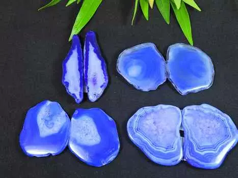 4 шт. Синие солнечные друзы, пара серег, кабошон, драгоценный камень, лот 31-34 мм RQ-2695