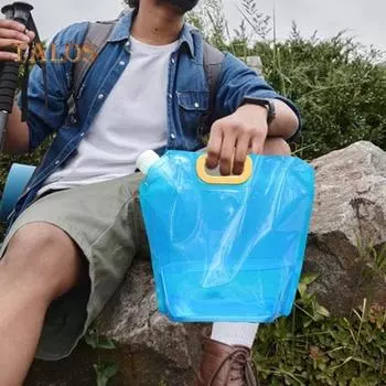 4 шт. складная сумка для воды для активного отдыха, герметичная, легкая, 10 л, многофункциональная сумка для хранения воды большой емкости для кемпинга, путешествий 4pcs чистый
