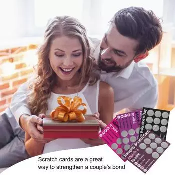 4 шт. Скретч-карты для пар Скретч-карты для пар Дата Вызовы между парами Спальня Плакат Годовщина День святого Валентина Подарок для него для нее 1 Set