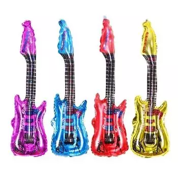 4 шт. случайные 80x30 см популярные мультяшные гитарные шары, надувные воздушные шары, товары для вечеринок, детские игрушки, воздушный шар на день рождения, классическая игрушка 10inch