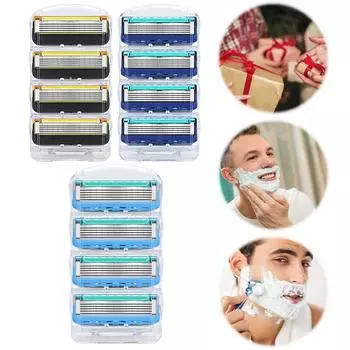4 шт. сменные лезвия для бритвы сменные лезвия для бритвы Proglide Blades светло-синий