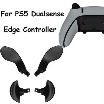 4 шт. сменные задние лопасти для контроллера PS5 Dual Sense Edge, задние части, сменные металлические задние части для контроллера PS5 Dual Sense 1*1*1cm чёрный