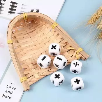 4 шт., смола, сложение, вычитание, умножение, деление, символ, игральные кости, реквизит, детские развивающие аксессуары, 16 мм