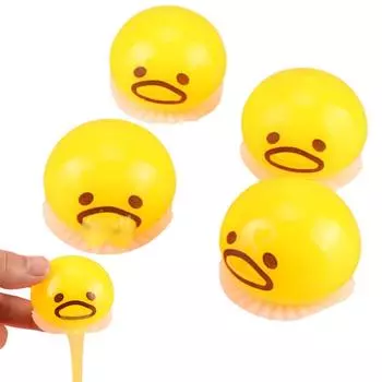 4 шт. Снятие стресса Сосательные Рвота Надавливание Яйца Антистрессовые Мячи Сенсорные Игрушки Трюк Шутка Игрушки