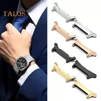 4 шт. соединителя для ремешка для часов Samsung Watch7, сверхполированная нержавеющая сталь, 47 мм, сменный соединительный адаптер 20mm серебряный