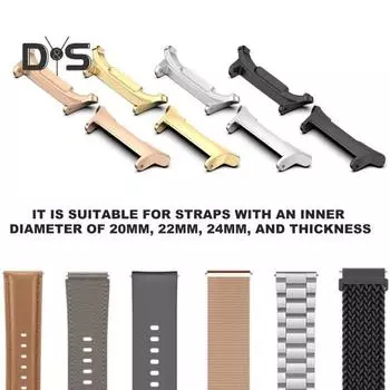 4 шт. соединителя для ремешка для часов Samsung Watch7, сверхполированная нержавеющая сталь, 47 мм, сменный соединительный адаптер 22 mm серебряный
