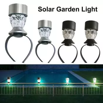 4 шт. солнечные лампы, украшения для ограждения бассейна, интеллектуальные светочувствительные автоматические включения/выключения, высокоэффективные светодиодные лампы на солнечной панели A