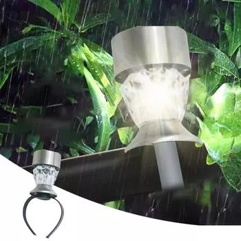 4 шт. солнечные лампы, украшения для ограждения бассейна, интеллектуальные светочувствительные автоматические включения/выключения, высокоэффективные светодиодные лампы на солнечной панели 4pcs Warm light