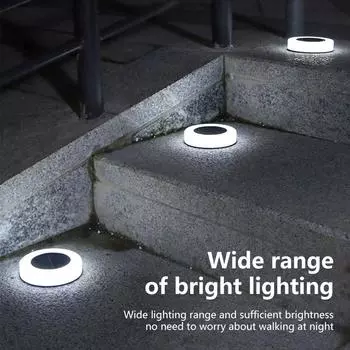 4 шт. Солнечный туман географические огни наружные газонные огни водонепроницаемые газонные огни ландшафтные декоративные садовые лестницы огни 4PCS