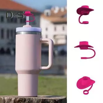 4 шт., соломенная крышка в ковбойской шляпе, крышка для декора чашки, 10 мм, многоразовые соломинки для питья в западном стиле, аксессуары, портативные подарки для детей, сувениры для вечеринок L