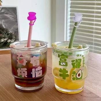 4 шт., соломенный чехол, милая шляпа, силиконовые соломенные топперы, пыленепроницаемая, брызгозащищенная соломенная крышка, аксессуар для бутылки с водой D