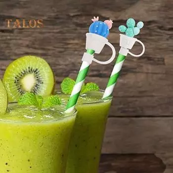 4 шт., соломенный топпер, портативный пыленепроницаемый мини-твердый стакан для воды, соломенный наконечник, Топпер с крышкой, кухонные принадлежности