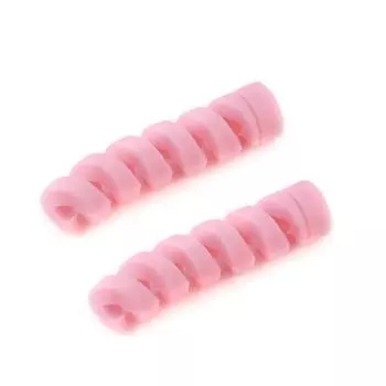 4 шт. Спиральный USB-кабель для передачи данных и зарядки, Защитный чехол-накладка для шнура наушников, Набор AVE 4pcs розовый