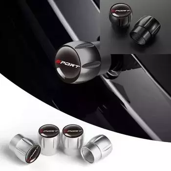 4 шт. спортивные алюминиевые колпачки для автомобильных колес, колпачки для вентилей шин, чехлы для обода шин, водонепроницаемые, для автомобилей, мотоциклов, грузовиков, велосипедов чёрный