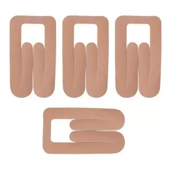 4 шт. Спортивные кинезиологические ленты, водостойкие, предварительно вырезанные, эластичные, мышечные ленты для колена и надколенника чёрный