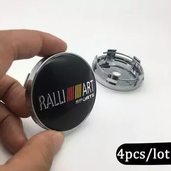 4 шт., Стайлинг автомобиля, 60 мм, эмблема RALLIART, центральная крышка ступицы колеса автомобиля, чехлы для значков на ободе для Mitsubishi