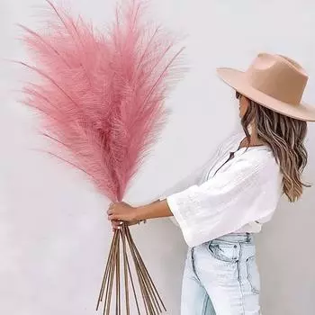 4 шт. стебли, большие искусственные пампасы высотой 110 см, искусственные пампасы, цветочные искусственные пампасы, ветки травы, растения для домашней кухни, декор в стиле бохо