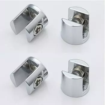 4 шт. Стеклянный зажим, стеклянные кронштейны с покрытием из цинкового сплава, хромированная отделка, держатель для полки, опорные кронштейны, зажимы для 6-8 мм/ 8-10 мм/ 10-12 мм 8-10mm