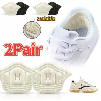 2 пары наклеек на пятку для спортивной обуви, стельки для снятия боли, противоизносные накладки на ноги, регулируемые защитные накладки на спину 1pcs-5mm чёрный