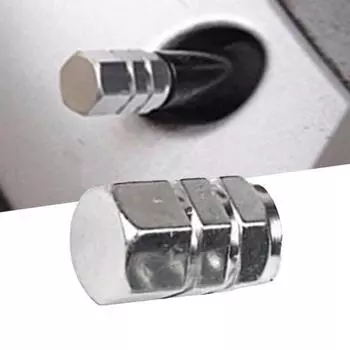 4 шт. стильные колпачки, прочный шток клапана, автомобильный легкий декор, алюминиевые колпачки для штока клапана для серебряный