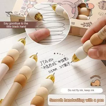 4 шт. стираемые гелевые ручки с наконечником 0,5 мм, выдвижные гелевые ручки для письма и исправления на дому, в школе, офисе 0.5mm розовый