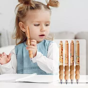 4 шт. стираемые гелевые ручки с рисунком капибары, выдвижная стираемая ручка-кликер с наконечником 0,5 мм, гелевые ручки для письма и исправления 0.5mm