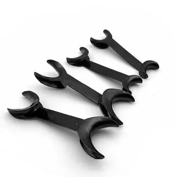 4 шт., стоматологический двуглавый Т-образный внутриротовой ретрактор для щек, открывалка для губ, черный стоматологический ретрактор, открывалка для рта