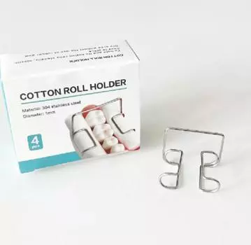 4 шт., стоматологический ортодонтический хлопковый роликовый зажим, стерилизуемый зажим из нержавеющей стали, автоклавируемый держатель для стоматолога, стоматологические лабораторные принадлежности, инструменты 1