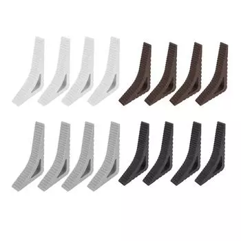 4 шт. Стопор дверной ручки многоцелевой предотвращает столкновение утолщенный дверной клин стопор для Doo Black