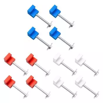 4 шт. стяжки для ящика для инструментов грузовика, прочная конструкция, износостойкие профессиональные универсальные, простые в использовании монтажные зажимы для пикапа и кроссовера серебряный