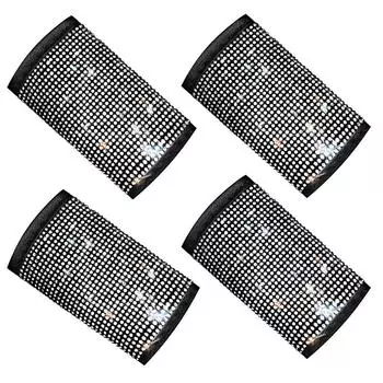 4 шт. Стразы защитные чехлы для внутренних ручек автомобиля внутренние дверные подлокотники панели тянуть блестящий декор авто левая правая дверь крышки крыши чёрный
