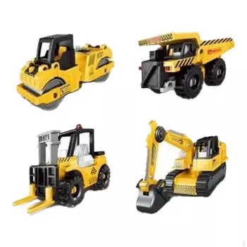 4 шт. Строительная машина игрушечный конструктор самосвал интерактивный подарок на день рождения сборка