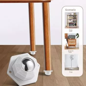 4 шт. сверхпрочный универсальный шкив с вращением на 360° для мебели, мини-универсальный колесный шкаф белый