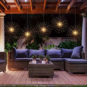 4 шт. светодиодная гирлянда из медной проволоки Full Sky Star, цветная гирлянда, дымчатый цветочный светильник, водонепроницаемый, для двора, декоративный светильник разноцветный