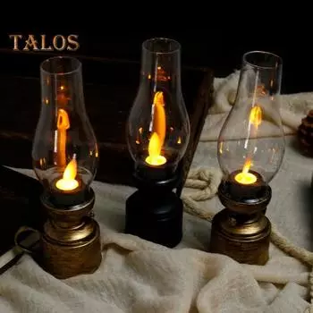 4 шт. светодиодная керосиновая лампа, электронная беспламенная качели, свечи, мерцающая керосиновая масляная лампа, настольная лампа, украшение Sets