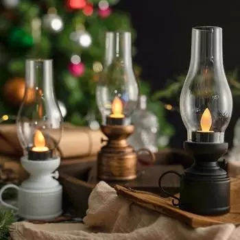 4 шт. светодиодная керосиновая лампа, электронные беспламенные качели, свечи, мерцающие керосиновые масляные лампы