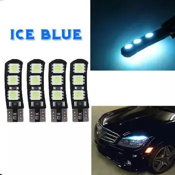 4 шт. светодиодная лампа Ice Blue LED No Error Eyelight для Mercedes Benz W204 C300 C350 8000K T10-6SMD LED высокого качества CHINA