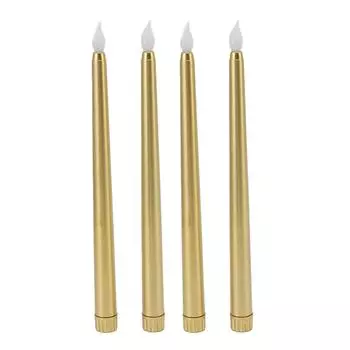 4 шт. светодиодные свечи бездымные беспламенные безопасные экологически чистые теплый свет электрические светодиодные конусные