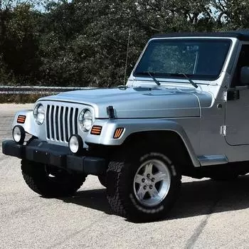 4 шт. светодиодных автомобильных фонарей, подходящих для Jeep Wrangler TJ 1997-2006, автомобильные аксессуары, передний бампер, боковой указатель поворота, габаритные огни на крыло