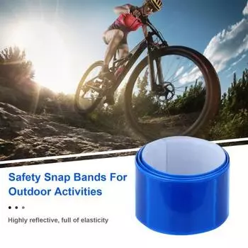 4 шт., светоотражающие ленты с высокой видимостью, круглые защитные ленты для ночной езды на велосипеде, бега, бега белый