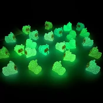 4 шт. светящаяся фигурка ягненка микроландшафтное украшение уличная светящаяся миниатюрная статуэтка в горшке мини-садовые аксессуары