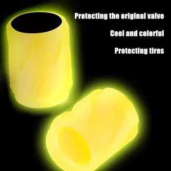 4 шт. светящийся клапан мотоцикла велосипеда велосипеда автомобиля колесо шина ступица колпачок флуоресцентный ночной светящийся светящийся клапан стержень колпачок декор