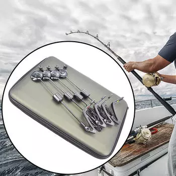 4 шт., свингеры для ловли карпа, аксессуары, вешалки с коробкой, оборудование для индикатора поклевки Black